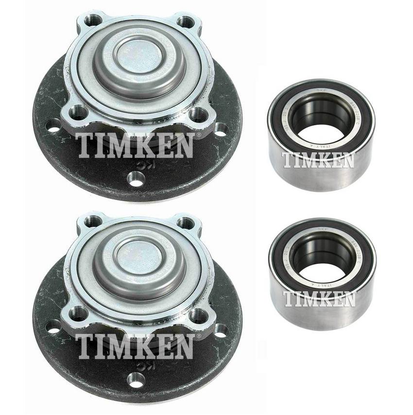 BMW Wheel Bearing and Hub Assembly Kit - Front and Rear 33411090505 - Timken 2880842KIT